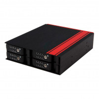 iStarUSA BPU-124DE-SS 5.25 to 4x 2.5 SATA 6 Gbps HDD SSD Hot-swap Rack