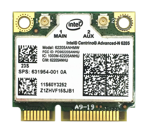 Купить Wi-Fi модуль Intel Centrino Advanced-N 6205 Mini PCI-e 300Mbps 802.11agn (62205ANHMW)