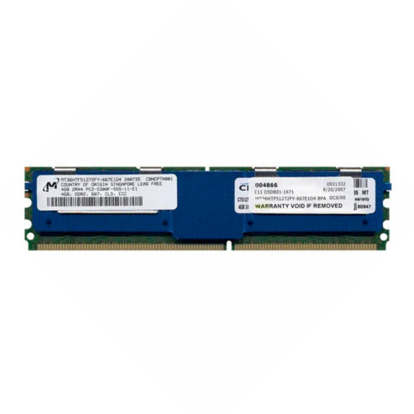 Купити Пам'ять для сервера Micron DDR2-667 4Gb PC2-5300F ECC FB-DIMM (MT36HTF51272FZ-667H1D6)