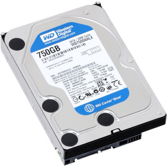 Купити Жорсткий диск Western Digital Caviar Blue 750Gb 7.2K 6G SATA 3.5 (WD7500AALX)
