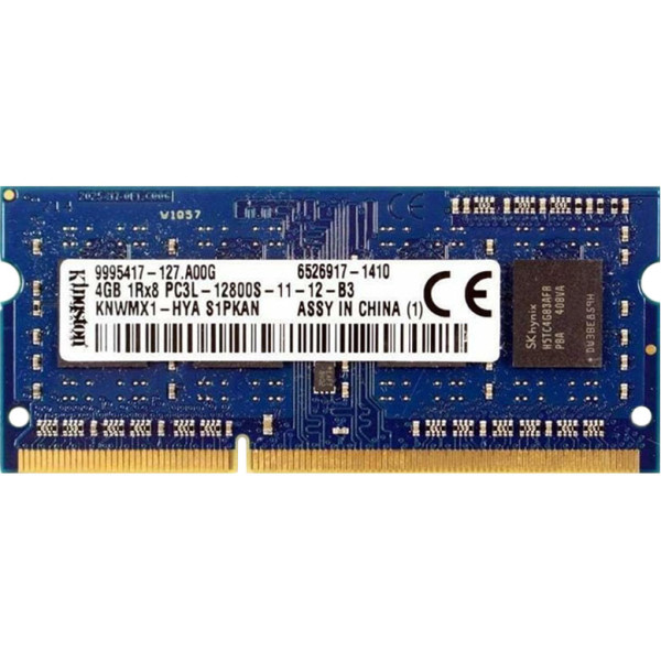 Купити Пам'ять для ноутбука Kingston SODIMM DDR3-1600 4Gb PC3L-12800S non-ECC Unbuffered (KNWMX1-HYA)