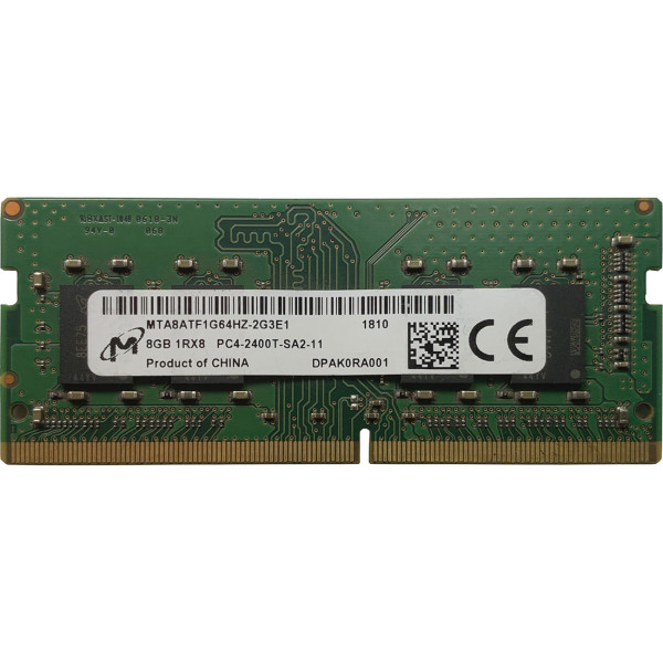 Купити Пам'ять для ноутбука Micron SODIMM DDR4-2400 8Gb PC4-19200 non-ECC Unbuffered (MTA8ATF1G64HZ-2G3E1)