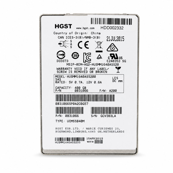 Купити SSD диск HGST Ultrastar SSD1600MM 400GB MLC SAS 12Gb/s 2.5" HUSMM1640ASS200