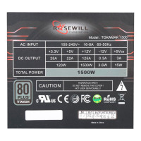 Блок питания Rosewill TOKAMAK 1500 1500W 80 PLUS Titanium - Tokomak-1500-5