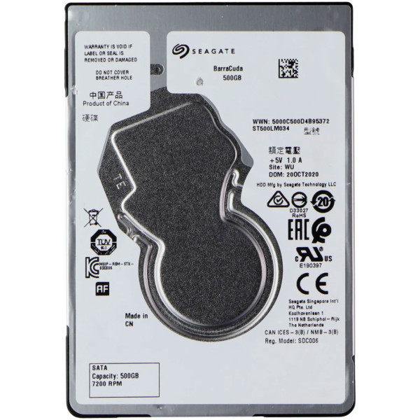 Купити Жорсткий диск Seagate BarraCuda 500Gb 7.2K 6G SATA 2.5 (ST500LM036)