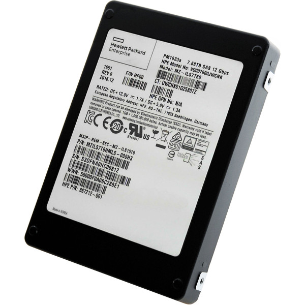 Купить Серверний диск HP 867212-001 7.68Tb 12G SAS 2.5 (VO007600JWCNK)