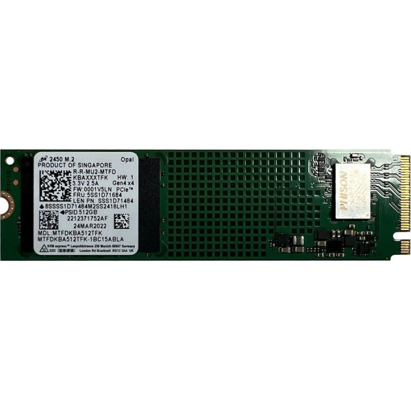 Купити SSD диск Micron 2450 512Gb NVMe PCIe M.2 2280 (MTFDKBA512TFK)