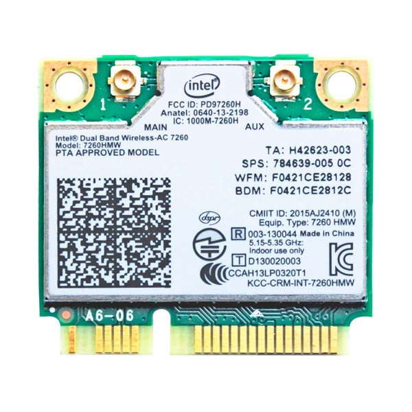 Купити Wi-Fi модуль Intel Wireless-AC 7260 Mini PCI-e 867Mbps 802.11ac (7260HMW)