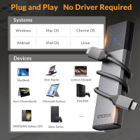 Купити Зовнішня кишеня iDsonix SSD M.2 NVMe SATA Dual Protocol to USB Type-C External Case (IDPWEM2-G2)