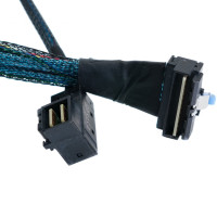 Купити Кабель Dell PowerEdge R740 PERC H750 SFF-8654 8i SlimSAS to 2 SFF-8643 Mini-SAS HD 0XJHM0 0.75m