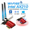 PCIe Wi-Fi 6E адаптер Intel AX210 AX210NGW 2.4/5/6 ГГц, Bluetooth 5.4