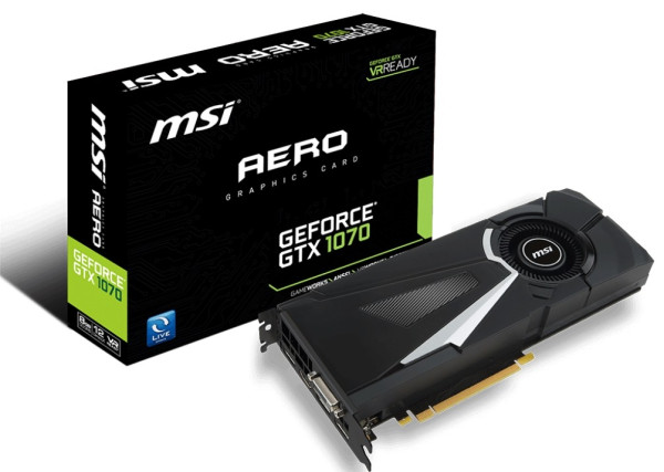 Купити Відеокарта MSI GeForce GTX 1070 AERO 8GB GDDR5 PCIe (GTX 1070 AERO 8G OC)