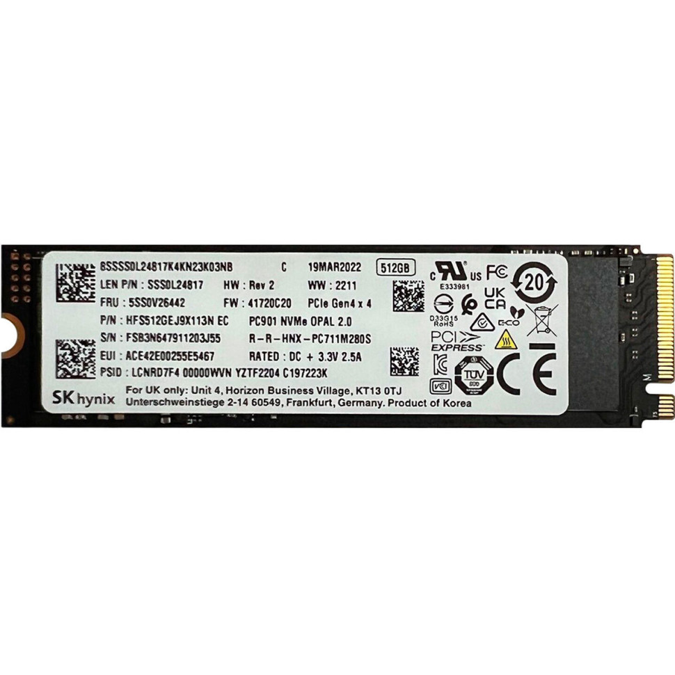 Sk Hynix 512gb Nvme M Skhynix Hfs512gd9tng Pcie Gen3 Sk Hynix