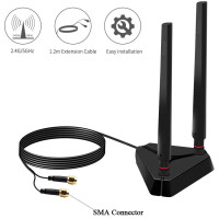Купити Wi-Fi антена Fenvi RP-SMA 6dBi 2.4GHz/5GHZ Extended Base Antennas 1.2m