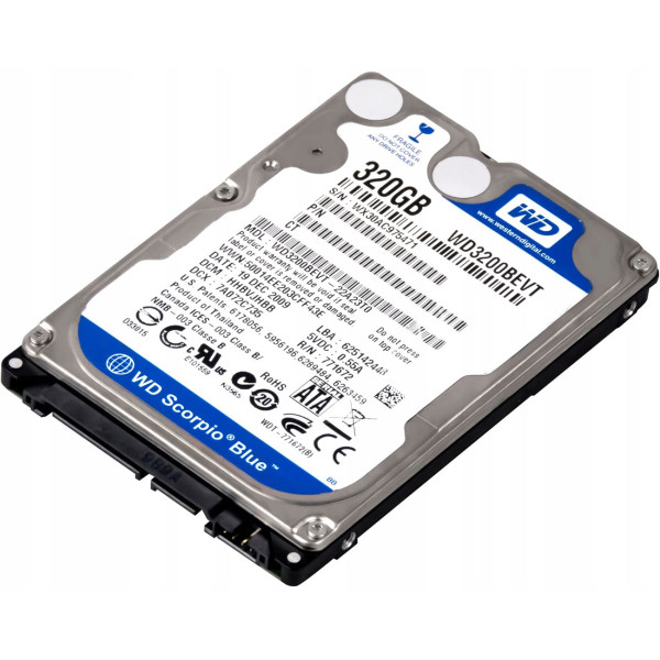 Купити Жорсткий диск Western Digital Scorpio Blue 320Gb 5.4K 3G SATA 2.5 (WD3200BEVT)