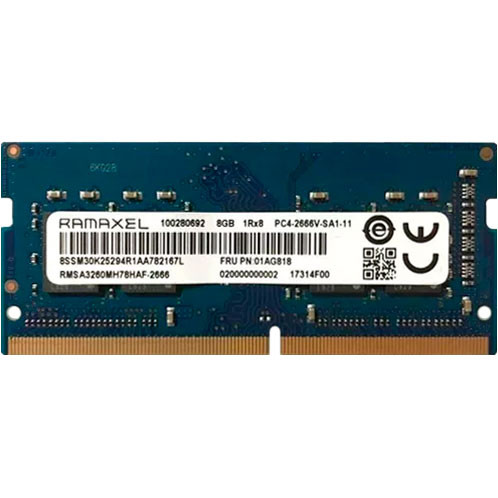 Купити Пам'ять для ноутбука Ramaxel SODIMM DDR4-2666 8Gb PC4-21300V non-ECC Unbuffered (RMSA3260ME78HAF)