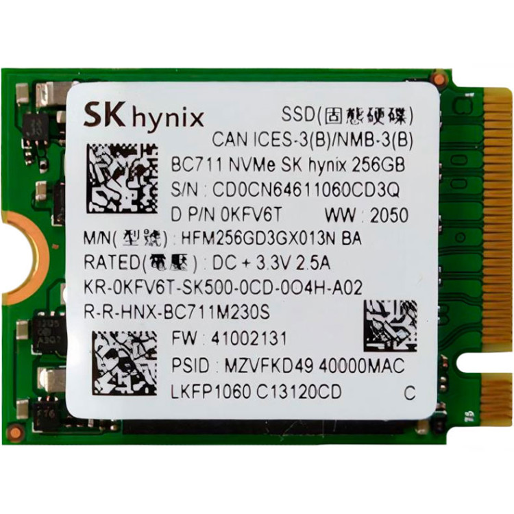 SSD диск SK hynix BC711 256Gb NVMe PCIe M.2 2230 (HFM256GD3GX013N
