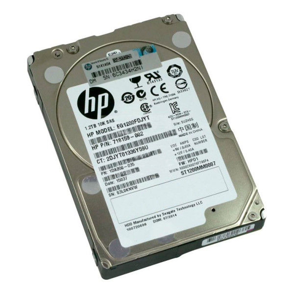 Купити Серверний диск HP 718159-002 1.2Tb 10K 6G SAS 2.5 (EG1200FDJYT)