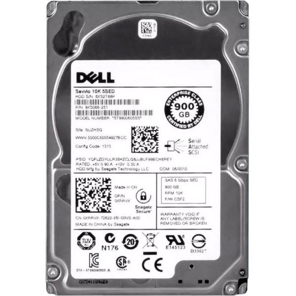 Купити Серверний диск Dell 0XRRVX 900Gb 10K 6G SAS 2.5 (ST9900605SS)