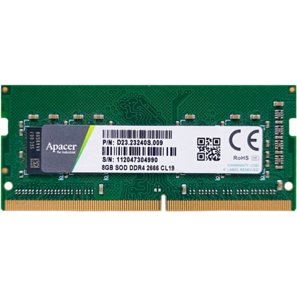 Купити Пам'ять для ноутбука Apacer SODIMM DDR4-2666 8Gb PC4-21300 non-ECC Unbuffered (D23.23240S.009)