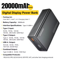 Купити Павербанк Essager PD 65W 20000mAh Black (F2014)