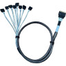 Кабель SFF-8654 8i SlimSAS to 8 SATA Splitter 0.5m - SFF-8654-8i-SlimSAS-to-8-SATA-Splitter-0.5m-1