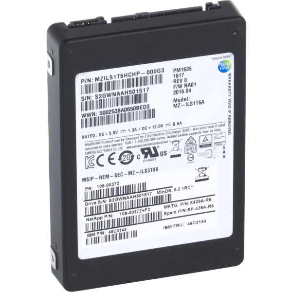 Купити SSD диск Samsung PM1635 1.6Tb 12G SAS 2.5 (MZ-ILS1T6A)