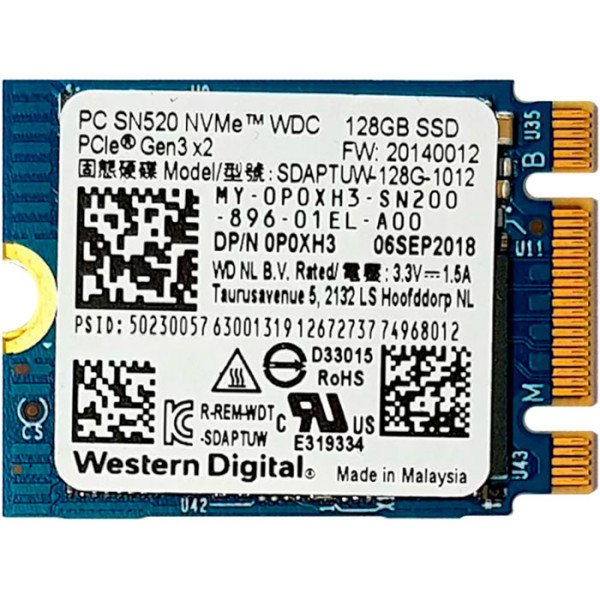 Купити SSD диск Western Digital PC SN520 128Gb NVMe PCIe M.2 2230 (SDAPTUW-128G)