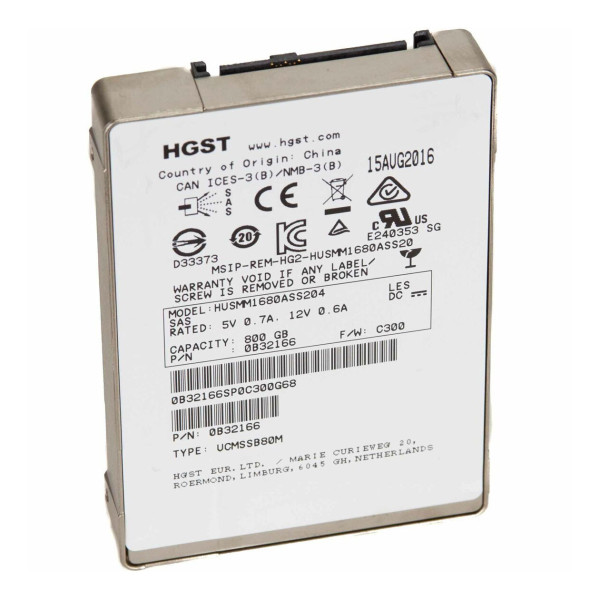 Купити SSD диск HGST Ultrastar SSD1600MM 800Gb 12G SAS 2.5 (HUSMM1680ASS204)