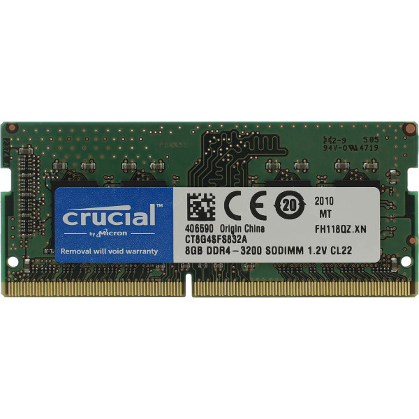 Купити Пам'ять для ноутбука Crucia SODIMM DDR4-3200 8Gb PC4-25600 non-ECC Unbuffered (CT8G4SFS832A)