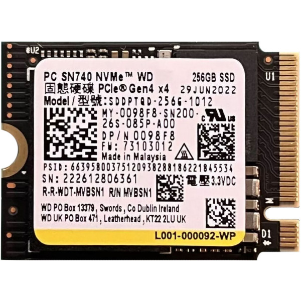 Купити SSD диск Western Digital PC SN740 256Gb NVMe PCIe M.2 2230 (SDDPTQD-256G)