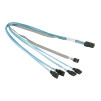 Кабель Supermicro SFF-8087 Mini-SAS to 4 SATA Splitter 0.5m (CBL-0097L-02)