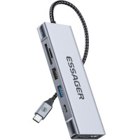 USB-хаб Essager 8-in-1 USB Type-C HUB Hard Disk Enclouser (ES-TA08)