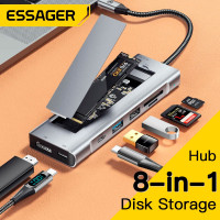 Купити USB-хаб Essager 8-in-1 USB Type-C HUB Hard Disk Enclouser (ES-TA08)