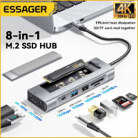 Купити USB-хаб Essager 8-in-1 USB Type-C HUB Hard Disk Enclouser (ES-TA08)