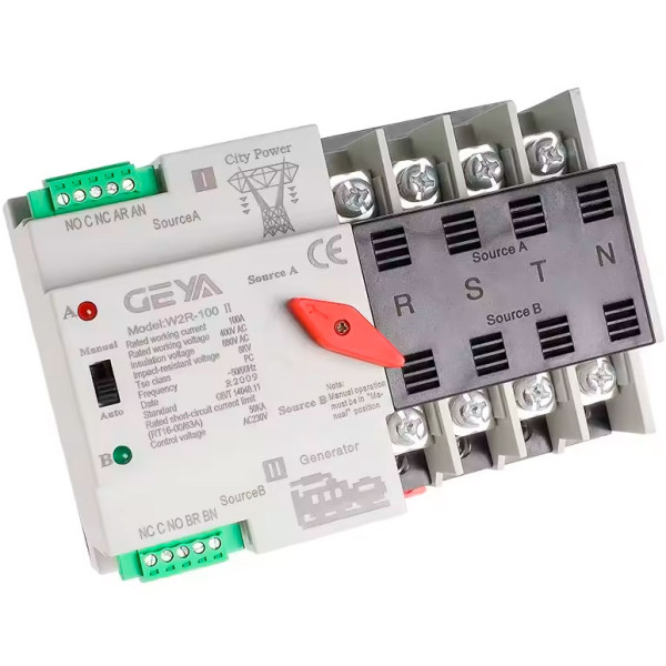 Купити Автомат введення резерву GEYA 230V 100А 4P (W2R-100)